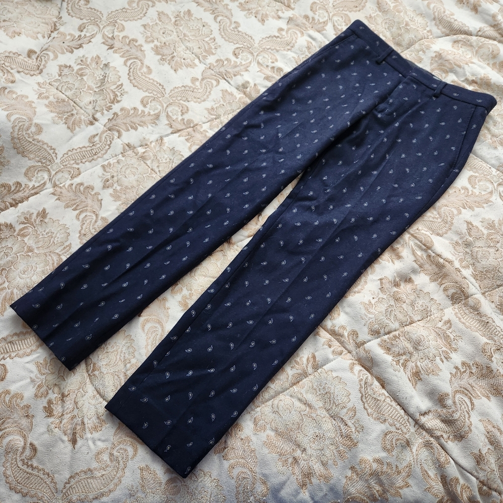Club Monaco Sz 29/30 Navy Paisley Pants Trousers